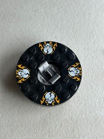 Lego Ninjago Spinner Round 6x6x1 Black Skull 2116 4612295 92549c02pb03