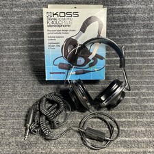 Vintage Koss K/40LC Plus Stereophone Over Ear Headphones Volume Control TESTED