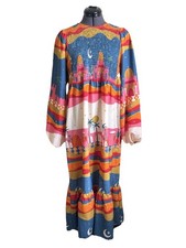 Never Fully Dressed Ariabian Nights Paradise Print Oversized Midaxi Dress UK 8