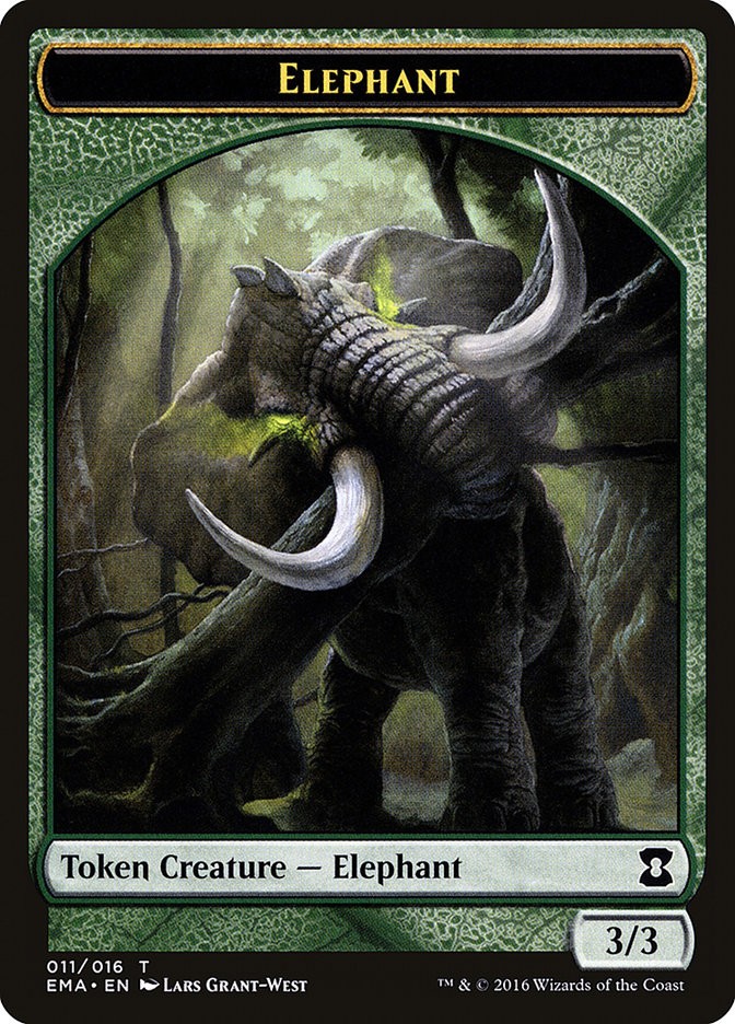4x Elephant Token - Eternal Masters - NM - SPARROW MAGIC mtg