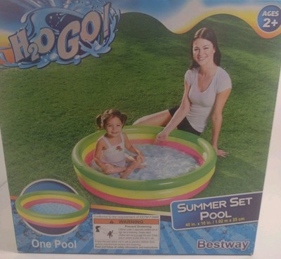 #ad H2O GO Bestway 3 Ring Pool 2 40” X 10” NEW For Toddlers