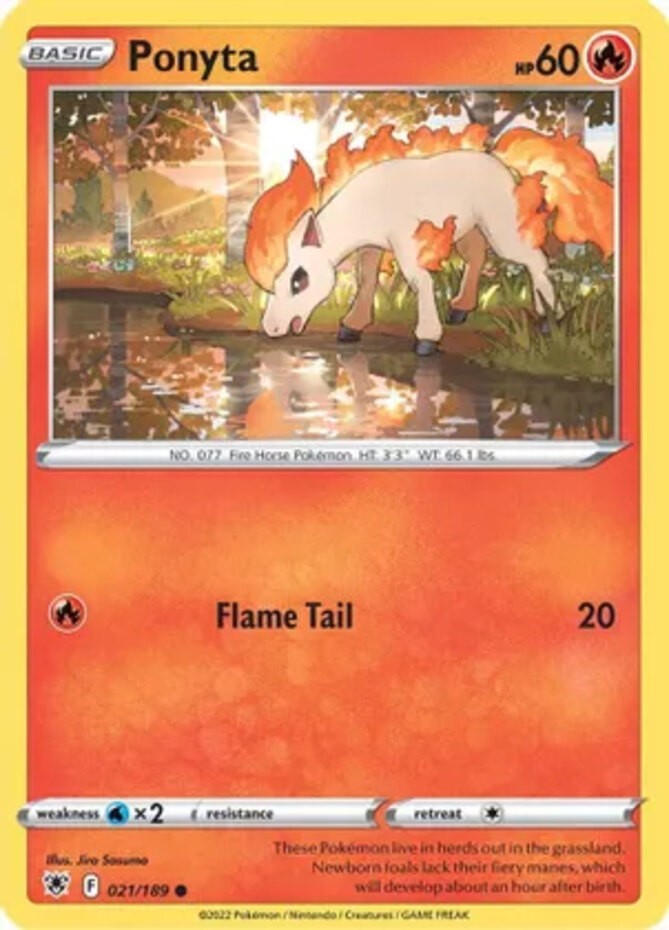 Ponyta - 021/189 - Common - Near Mint
