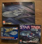 LOT of 3 PLASTIC STAR TREK USS ENTERPRISE USS RELIANT DS9 MODEL KITS by AMT/ERTL