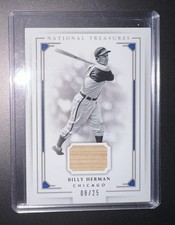 2016 Panini National Treasures Billy Herman Game-Used Material Bat #08/25