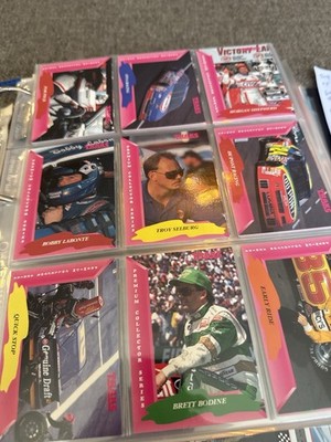 Huge 900 Card NASCAR Racing Lot 1990s Traks Wheels Gordon Petty NM Binder Autos