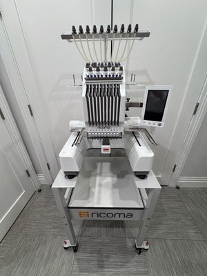 Ricoma EM-1010 Embroidery Machine Used with Stand + Attachments+Chroma Software