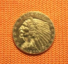 1927 Indian Head $2.50 Gold Quarter Eagle Pre-1933 US Coin, Cleaned, $2 1/2