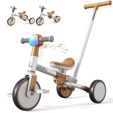 Ridego 5-in-1 Toddler Tricycle for 1-3 Year Olds Boys Girls, Kids Balance Bik...