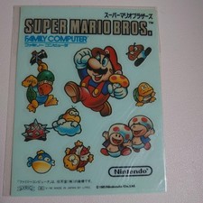 Super Mario Bros. Famicom Sticker Rare Unused Retro Vintage Japan japan