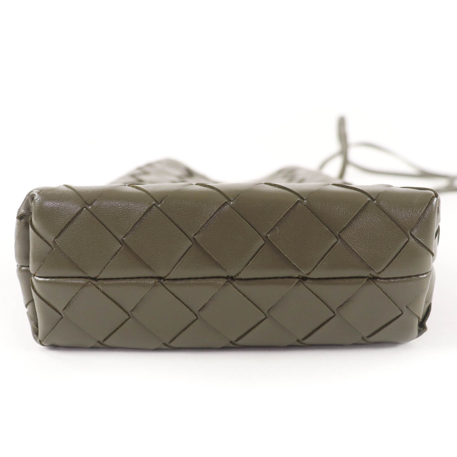 Excellent BOTTEGAVENETA Shoulder Bag INTRECCIATO leather khaki leather Women thumbnail 4