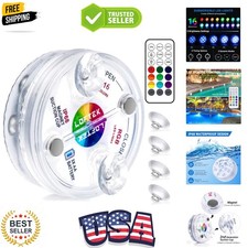 Submersible LED Lights with Remote, 13 LED Pool Lights for Inground Above Gro...