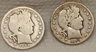 1894-P & 1894-S  BARBER SILVER HALF DOLLARS (Lot of Two) $1.00 Face (Circulated)