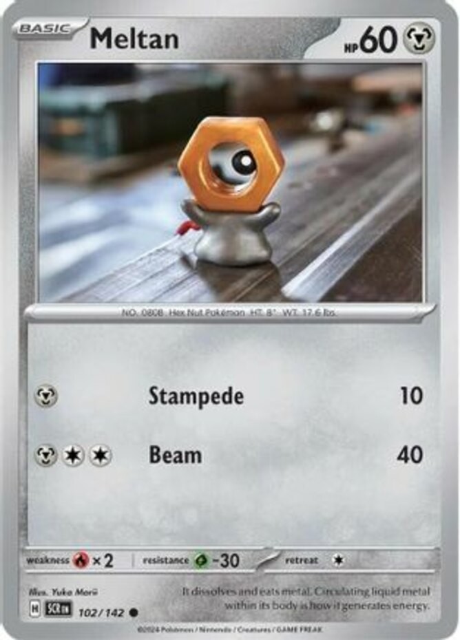 Meltan - 102/142 - Common - Near Mint - Scarlet & Violet - Stellar Crown