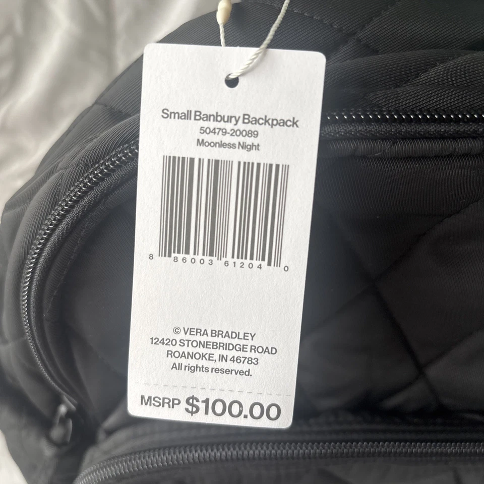 Женский рюкзак Vera Bradley Performance Twill Small Banbury Moonless Night... - Изображение 2 из 2