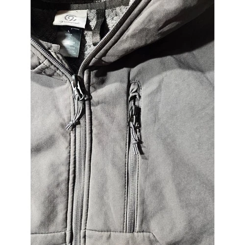 Champion C9 Mens Gray Softshell Hooded Jacket Fleece Lined Size L image 3