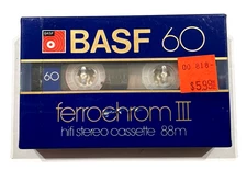 BASF Ferrochrom III 60  audio cassette blank tape sealed  Made in Germany Rare