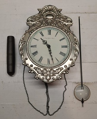 Vintage Franz Hermle German Style Chain Driven Wall Clock w/ Weight 701-781 55cm