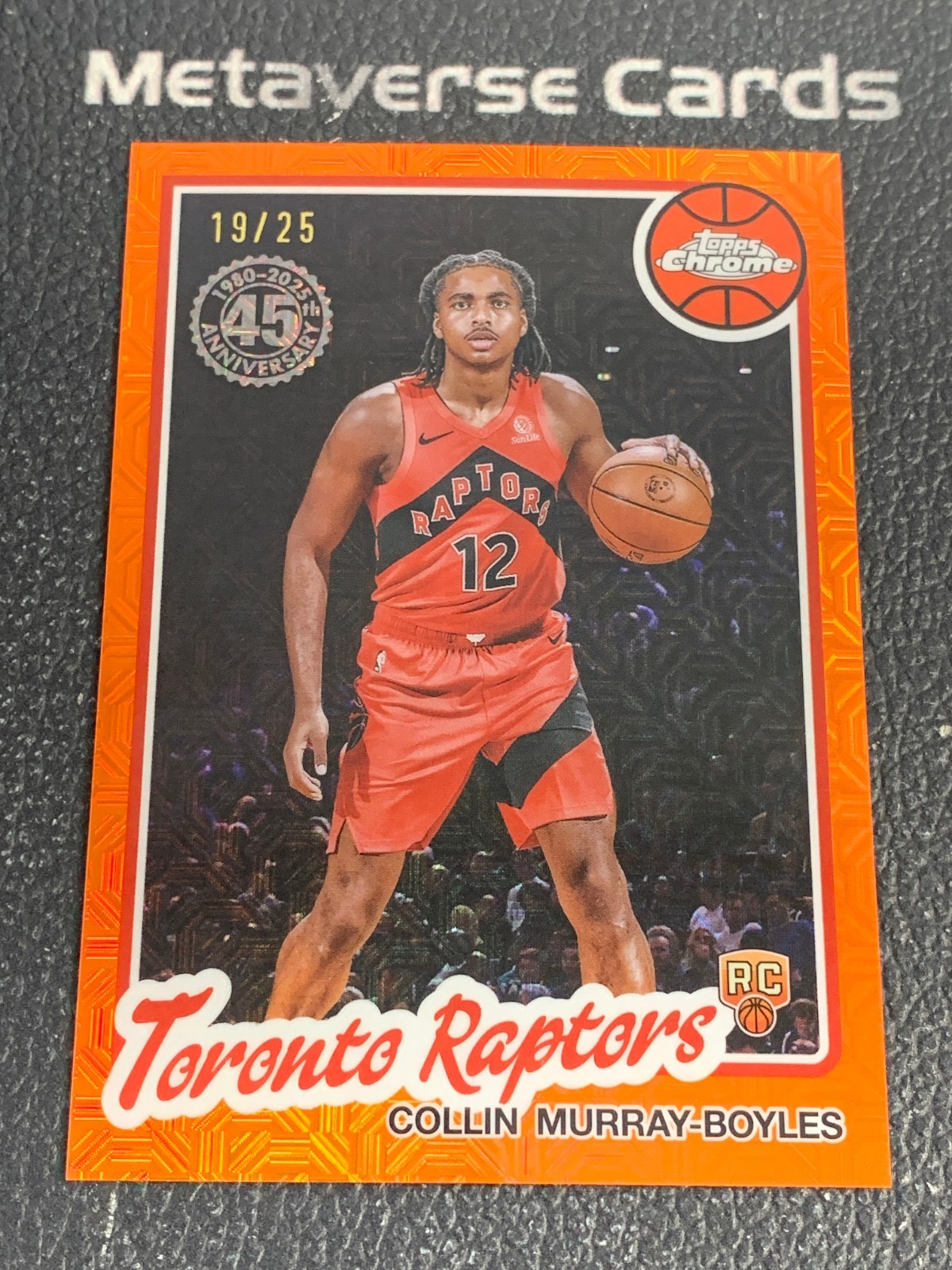 2025-26 Topps Chrome Collin Murray-Boyles RC Rookie 1980 45th Orange Mojo 19/25