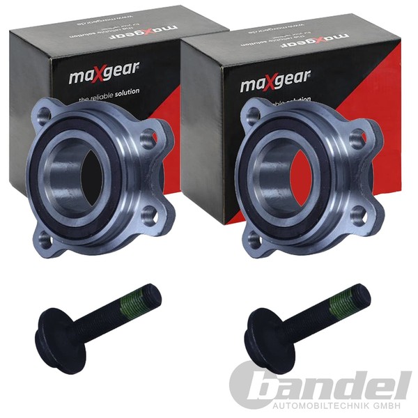 2X Maxgear RADLAGER-SATZ Hinten Passend FÜR Audi A4 A5 Links+Rechts-image