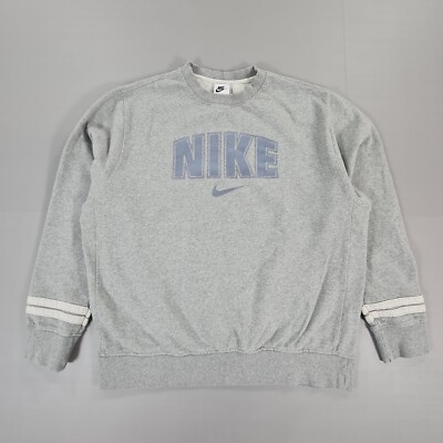 Nike Herren Sweatshirt Grau Large Varsity Logo Center Swoosh Pullover FD0482 063
