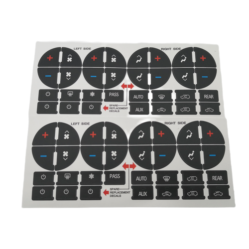 2x Replacement Repair AC Dash Button Kit Decal Stickers For Chevrolet ...