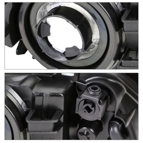 Pair LH+RH Replacement Black Housing Clear Headlight Lamp for 99-04 Ford Mustang - Foto 7 di 8