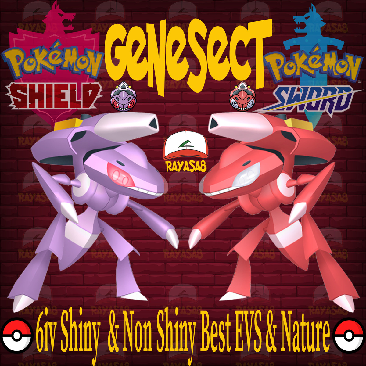 🌟Genesect Mythical Rare Event Shiny Non Shiny Pokemon Sword and Shield  Home🌟