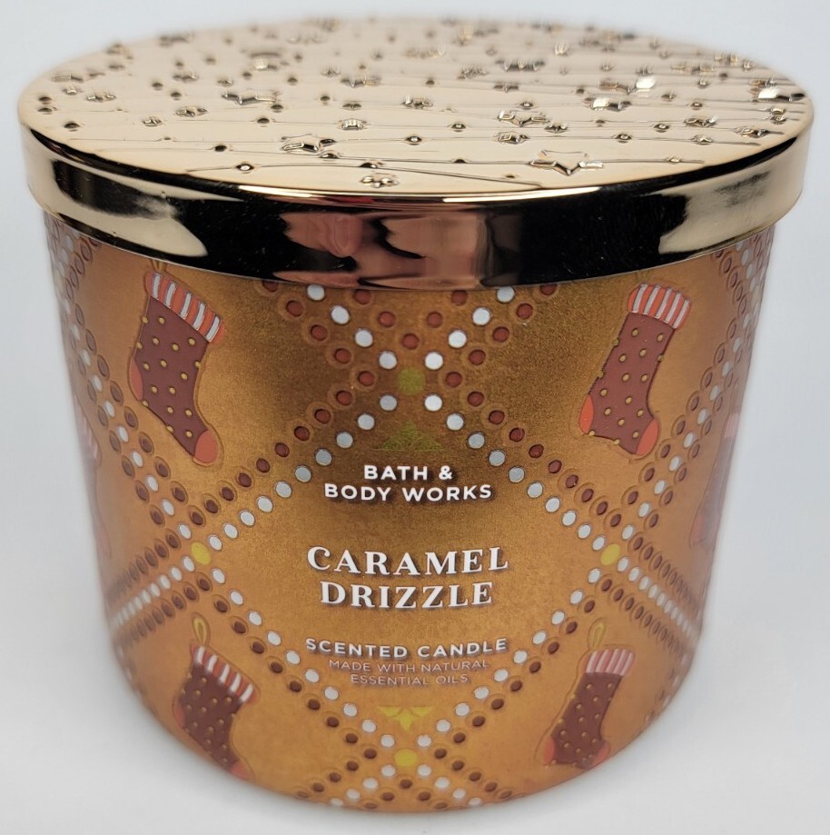 BATH & BODY WORKS CARAMEL DRIZZLE 3 WICK 14.5 OZ SCENTED CANDLE eBay