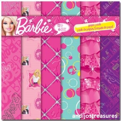 barbie scrapbook paper