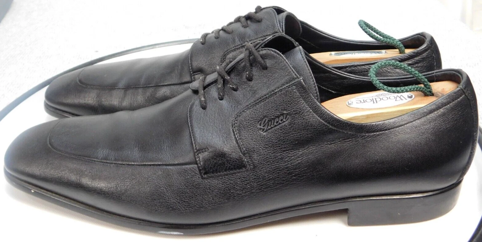 Oxford homme GUCCI cuir de veau noir taille 9,5 US 11 à lacets