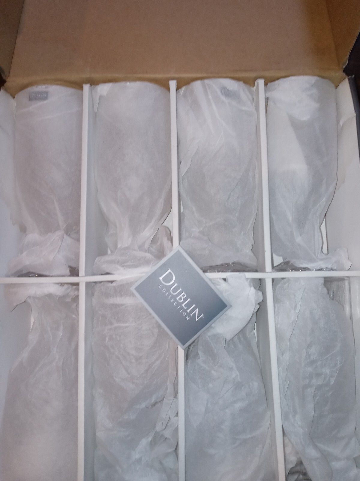 New Open Box Godinger Dublin Iced Beverage Glasses Set of 8 Falak