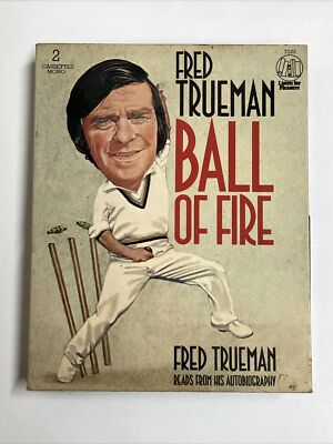Fred Trueman - Ball Of Fire - 2 x Cassette Audiobook - 1977 LFP 7022