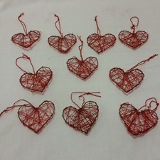 Drahtherzen rot Herz Draht einzeln oder Set Valentinstag Liebe Love Hochzeit