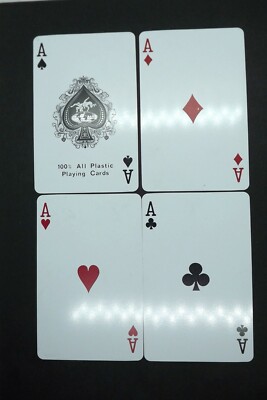 4 x Ace Clubs Diamonds Hearts Spades Malta Island Spielkarte ZP 239