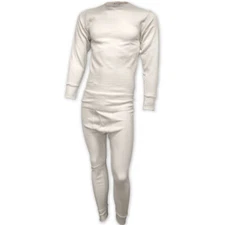 Men's Heavyweight Thermal Top & Bottom Set-New Cotton Waffle Solid Colors Winter