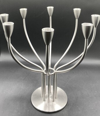 Vintage 1999 Ikea Large MCM 8 Arm CandelabraSigned And Designed By K & M Hagberg