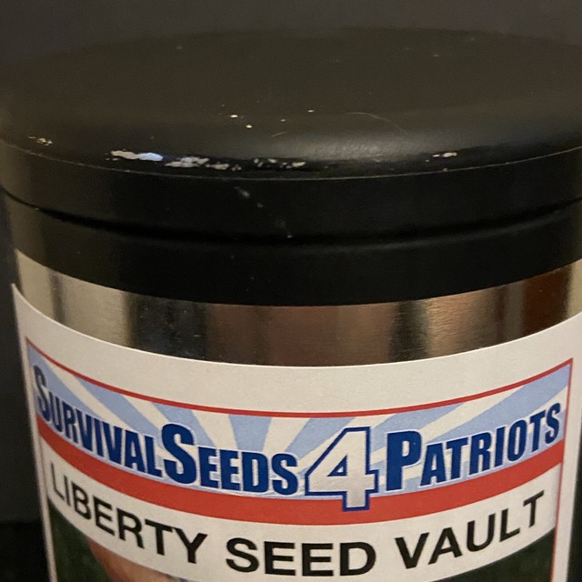 Liberty Survival Kit Seeds For Patriots Tin Canister Seed Vault Sealed