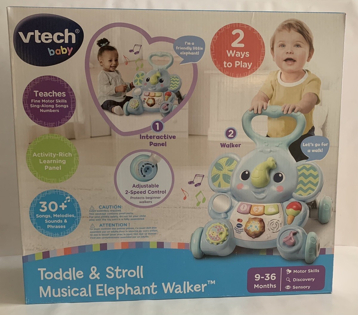 VTech Baby Toddle Stroll Musical Elephant Walker Toy