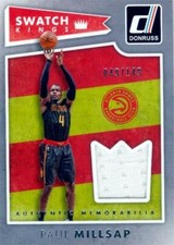 Paul Millsap jersey relic basketball card 2016 Panini Donruss Swatch Kings #43