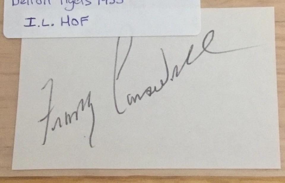 Frank Carswell 1953 Detroit Tigers Signed Autograph Album Page Cut Sig TOUGH - Image 2 of 2