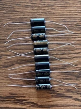 10pc Electrolytic Capacitor Axial 2000hr +105℃ RoHS 250uF 50V φ10x21mm Supertech