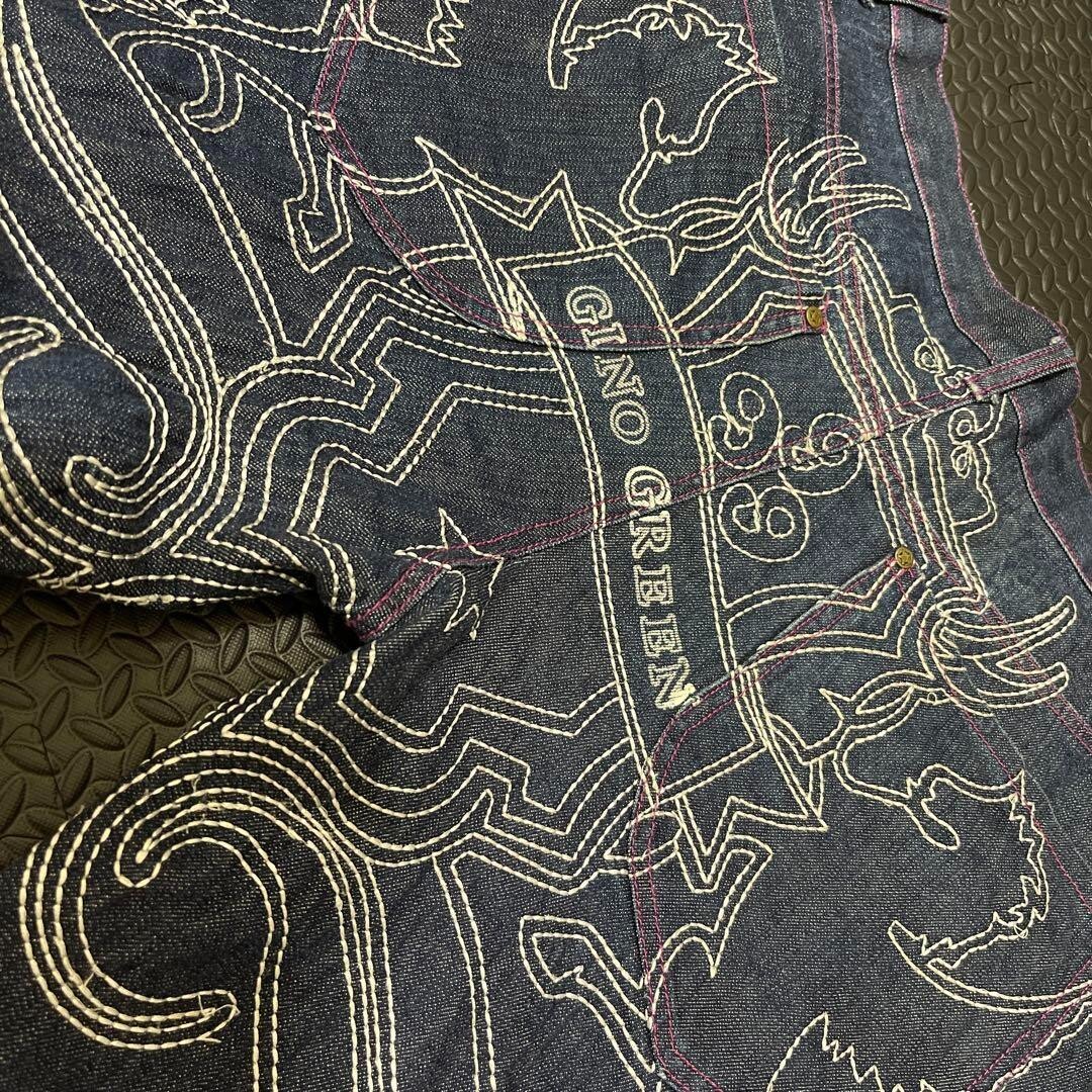 Gino Green Global Jeans Wide Black Denim Y2K Grunge Hiphop