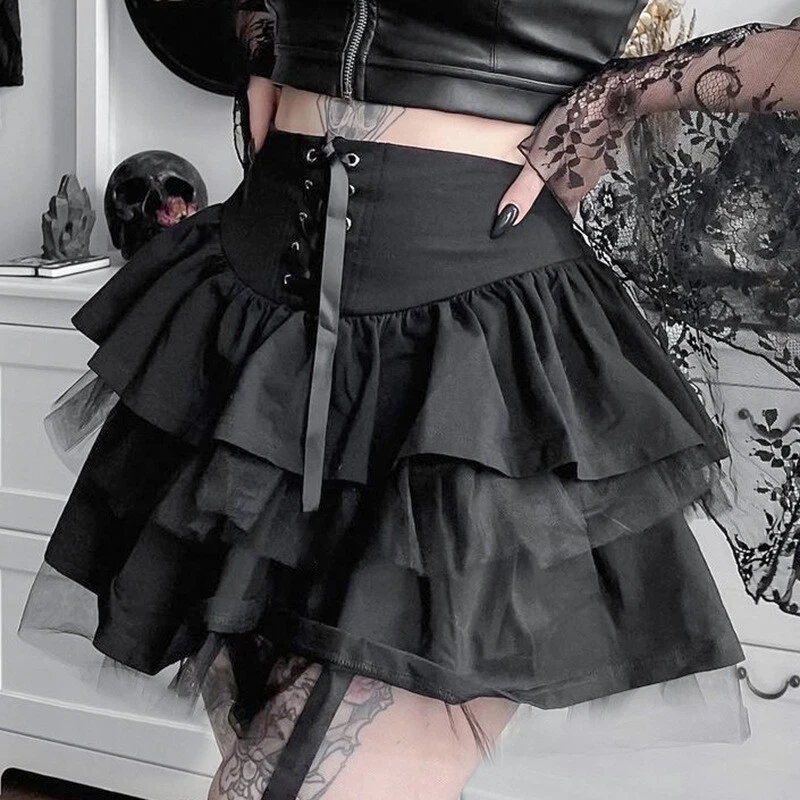Black gothic skirt deals