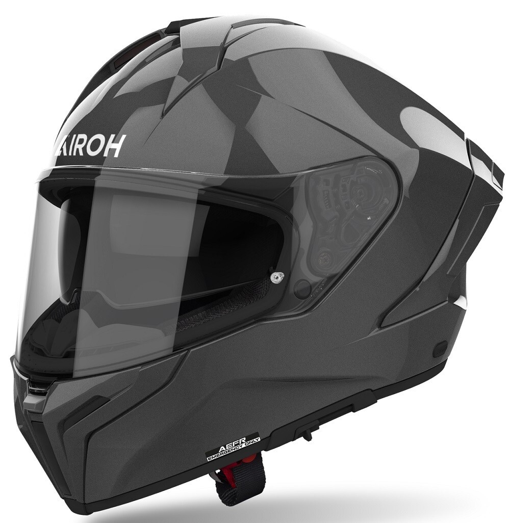 CASCO INTEGRALE 22.06 FIBRA DOPPIA VISIERA AIROH MATRYX ANTHRACITE GLOSS  TG L