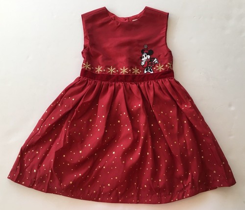 EUC Disney Store 4 4T Red \u0026 Gold Minnie 