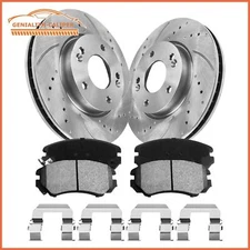 Front Disc Brake Rotors + Ceramic Pads For 2010 2011 Kia Soul 2.0 L4 Engine