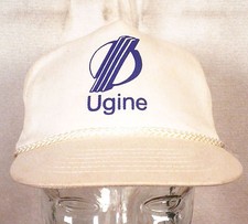 vtg 80s twill Retro Dope Logo Ugine Air Conditioner Snapback Trucker Hat Cap