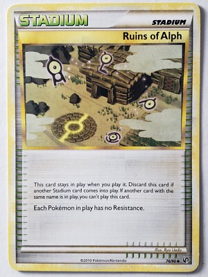 Ruins Of Alph 76/90 LP - Undaunted Pokemon Card - $2 Combined Shipping