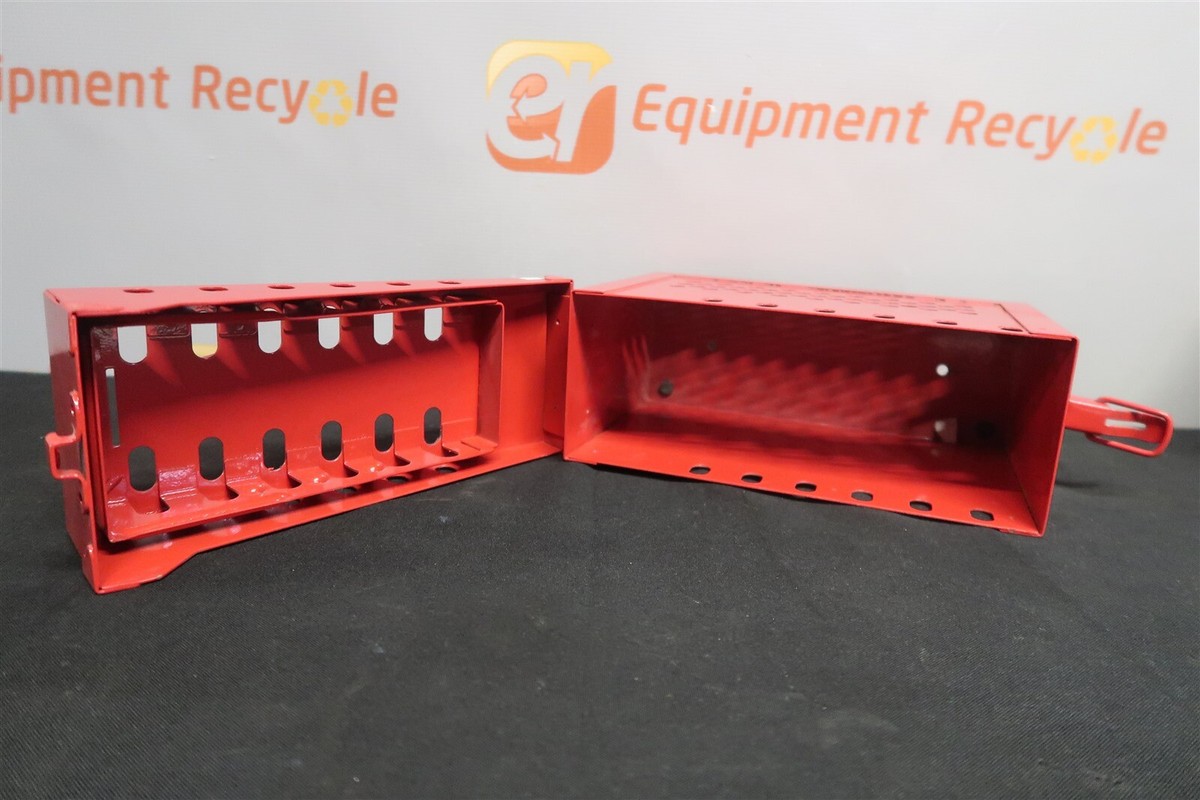 Brady Portable Group Lock Lockout Box Red Steel 6