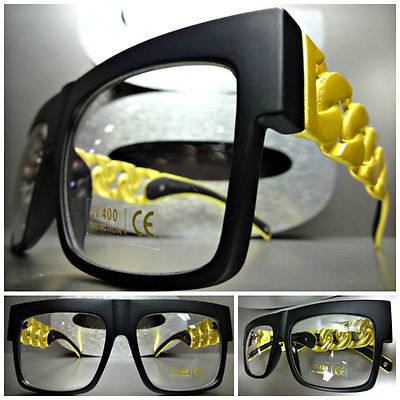 CLASSIC RETRO VINTAGE Clear Lens EYE GLASSES Matte Black